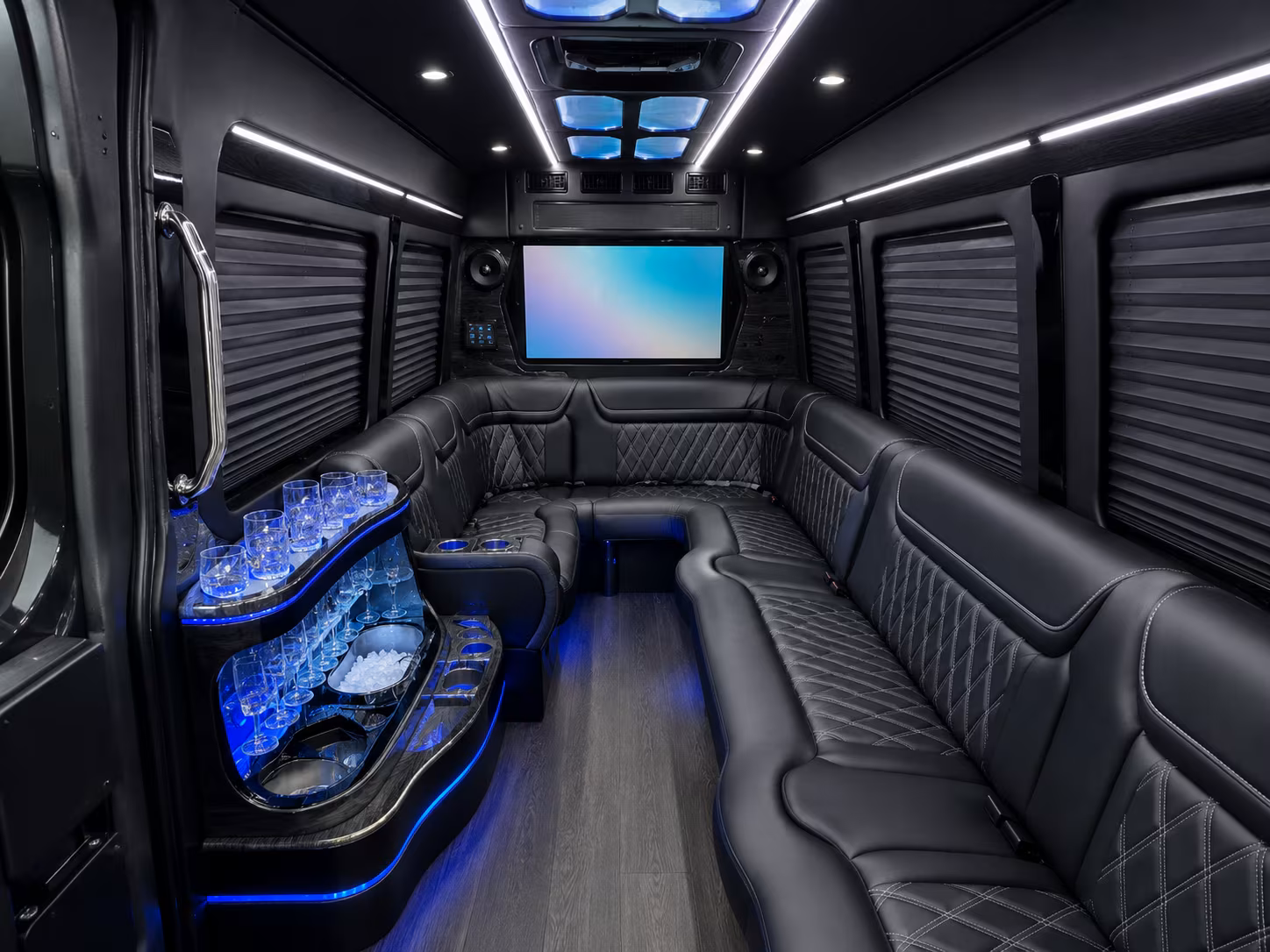 santa fe corporate event transportation onboard seating