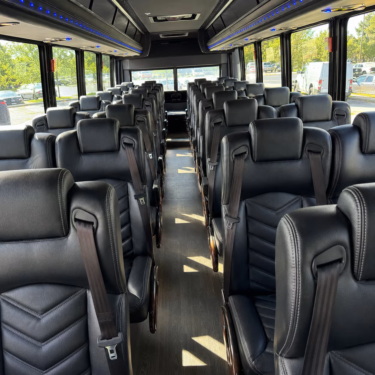 santa fe employee transportation onboard seating