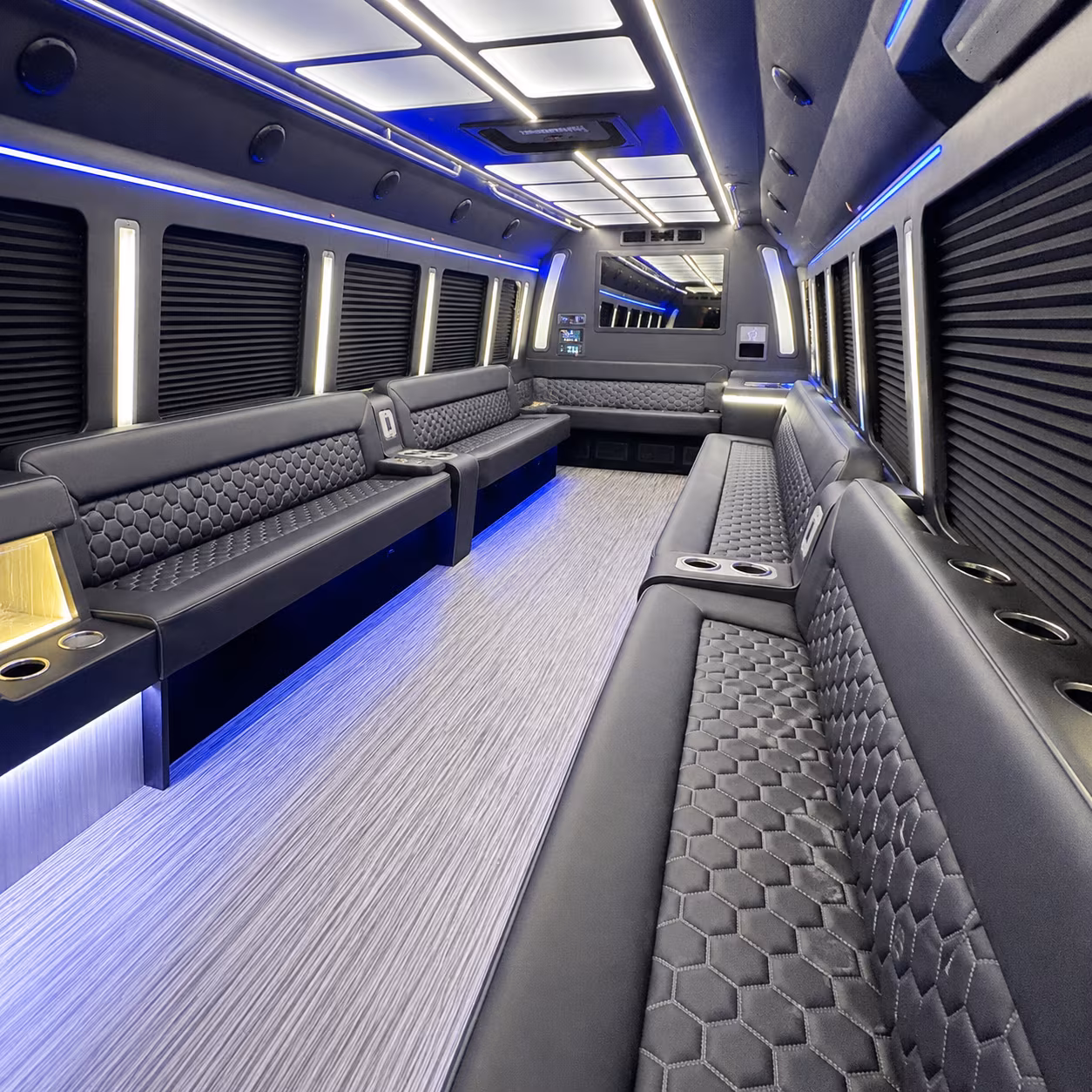 santa fe party bus rental interior