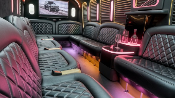 santa fe party bus rental inside