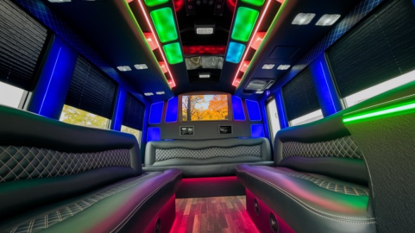 santa fe party bus rental interior