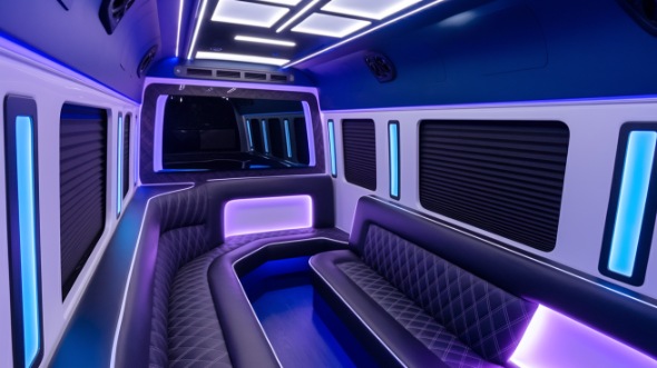santa fe sprinter limo rental inside