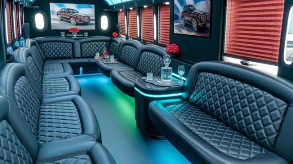 santa fe sprinter limo rental interior